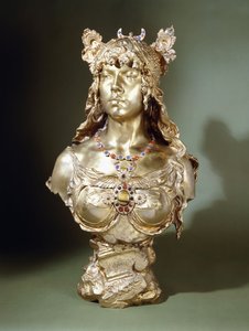 サランボ（ジェムセット、ギルトブロンズバスト） 作： Louis Auguste Moreau