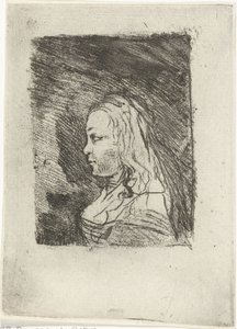 左の横顔の若い女性のバスト 作： Louis Bernard Coclers