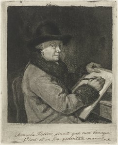 アーティストのヨハネス・ヤンソンの肖像画、ドローイング 作： Louis Bernard Coclers