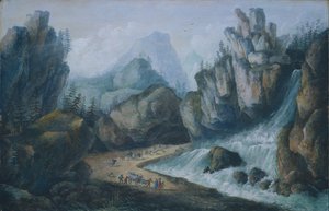 アルプスの急流と滝 作： Louis Bélanger