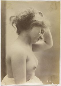 研究, の, 女性, 裸体, バスト, 見られた, から, 見られた, から, ∥, 横から, 持ちなさい, 彼女, 髪 作： Louis Bonnard