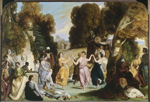 ミューズたちの踊り 1846年から1851年の間（油彩・カンヴァス） 作： ルイ・ブーランガー