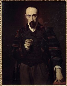 Achille Deveria（1800-1857）の肖像 画家・彫刻家。ルイ・ブーランジェ（1806-1867）の絵画 作： Louis Boulanger