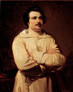 フランスの作家オノレ・ド・バルザックの肖像 作： Louis Boulanger