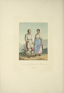 メチョアカン族の衣装（アレキサンダー・フォン・フンボルトとアイム・ボンプランの「Vues des Cordillères et Monumens des Peuples Indigènes de l