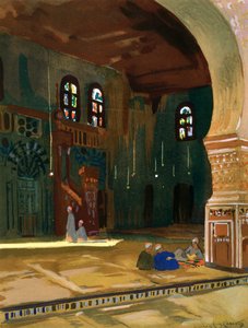 スルタンアルグリのモスク、カイロ、エジプト、1928 作： Louis Cabanes