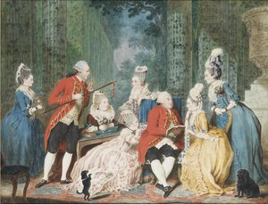 1775年頃のパレロワイヤルの社会 作： Louis Carrogis dit Carmontelle