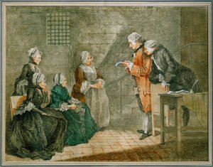 La malheureuse famille Calas - 未亡人と子供たちCalaslisten in Conciergerie-刑務所では、父親に対する刑の無効化...