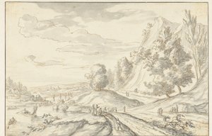 山の風景 作： Louis Chalon