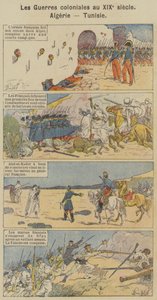 19世紀の植民地戦争、アルジェリア、チュニジア(カラーリトグラフ) 作： Louis Charles (after) Bombled