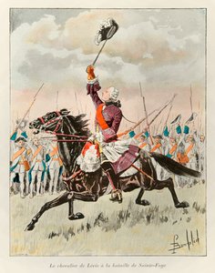 ボンブルド・ルイ（1862 - 1927）；1760年のサント・フォイの戦いでイギリス人と戦ったシュヴァリエ・ド・レヴィス（フランソワ・ガストン・ド・レヴィス 1719 - 1787）；ユージン・グエニンの新フランス史 - 1900 - Coll, Part. 作： Louis Charles Bombled
