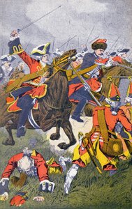 フォンテノイの戦いでの王家のチャージ 作： Louis Charles Bombled