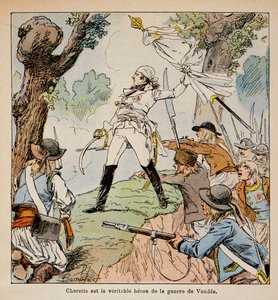 エマニュエル・ド・ラス・ケース伯爵（1766-1842）の著書『聖ヘレネの記念』からボンブル・ルイ（1862-1927）が描いたイラスト。ヴェンディーン酋長のシャレットとその支持者たち、個人蔵 作： Louis Charles Bombled