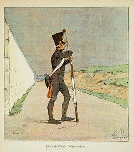 エマニュエル・ド・ラス・ケース伯爵（1766-1842）の著書『聖ヘレネの記念』に掲載されたボンブル・ルイ（1862-1927）のイラスト。ポリテクニック・スクールの学生、個人蔵 作： Louis Charles Bombled