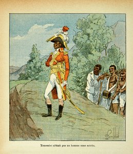 エマニュエル・ド・ラス・ケース伯爵（1766-1842）の著書『聖ヘレネの記念』に掲載されたボンブル・ルイ（1862-1927）のイラスト。トゥーサン・ルーヴェルチュール（1743-1803）の肖像 個人蔵 作： Louis Charles Bombled
