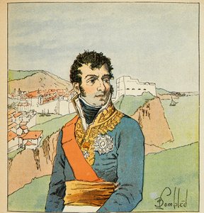 エマニュエル・ド・ラス・ケース伯爵（1766-1842）の著書「サン・ヘレネの記念碑」に掲載されたボンブルド・ルイ（1862-1927）のイラスト。牧童オーギュスト・フレデリック・ルイ（Auguste-Frederic-Louis）の肖像：Pr.Raguse公爵Viesse de Marmont（1774-1852）作 作： Louis Charles Bombled
