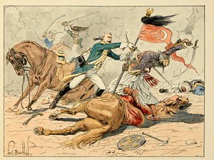 ディック・ド・ロンレイの逸話をルイ・ボンブルド（1862-1927）が描いた「Les heros du Siecle」という本からの引用です。 作： Louis Charles Bombled