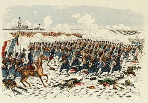 イラストは、ディック・デ・ロンレイの逸話をルイ・ボンブルド（1862-1927）が描いた書籍「The Heros of the century」から引用したものです。 作： Louis Charles Bombled