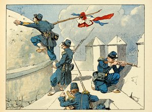 ディック・デ・ロンレイ著、ルイ・ボンブルド（1862-1927）画の『世紀の英雄たち』からの抜粋。 作： Louis Charles Bombled