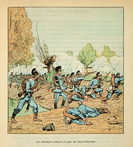 ルイ・ボンブルド（1862-1927）が絵を描いたグルネストことユージン・セルジェントの「ロワールの軍隊」（独仏戦争、1870-1871年のキャンペーン）。10月18日のChateaudunでの戦い
