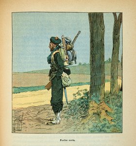 ルイ・ボンブルド（1862-1927）が描いたグルネストことユージン・セルジェントの「ロワールの軍隊」（独仏戦争、1870年から1871年のキャンペーン）。1870年の海兵隊員、個人蔵