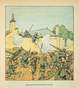 ルイ・ボンブルド（1862-1927）が絵を描いたグルネストことユージン・セルジェントの「ロワールの軍隊」（独仏戦争、1870-1871年のキャンペーン）。10月18日、Chateaudunの戦い