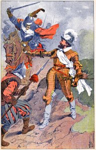 1589年のアルケスの戦い 作： Louis Charles Bombled