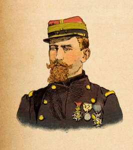 ルイ・ボンブルド（1862-1927）が描いた、グルネストとして知られるユージン・セルジュの東部軍（独仏戦争、1870-1871年のキャンペーン）。クレメル将軍（1840-1876）の肖像、個人蔵 作： Louis Charles Bombled