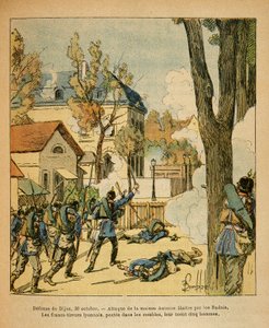 ルイ・ボンブルド（1862-1927）が描いた、グルネストと呼ばれるユージン・セルジュの東部軍（独仏戦争、1870-1871年のキャンペーン）。10月30日、ディジョンの防衛 作： Louis Charles Bombled