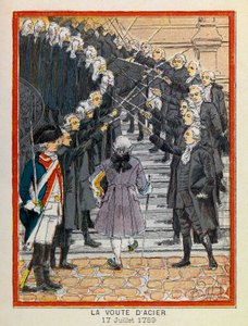 A.メルシエ作、ルイ・ボンブルド（1862-1927）絵の「パリ・ホテル・ド・ヴィルのグランド・ジャーニー」。7月17日 作： Louis Charles Bombled