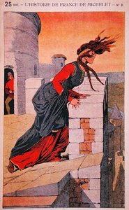 ジュール・ミシュレ（1798-1874）の『フランス史』からの挿絵「妖精メリュジーヌの物語」1900年頃（カラーリトグラフ 作： Louis Charles Bombled