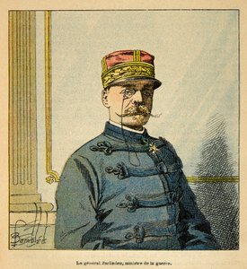 Henri Galli dit Galllichet (1854-1922)著、Louis Bombled (1862-1927)絵による「マダガスカルの戦争-1885-1895年のフランス遠征の逸話史」。エミール・オーギュスト・フランソワ・ズルリンデン将軍（1837-1929）の肖像、陸軍大臣、二等兵C
