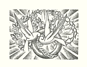 ギュスターヴ・フローベール作『ボヴァリー夫人』のタイトルイラスト（木版画） 作： Louis Claudel