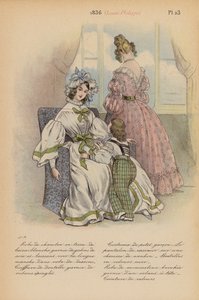 フランスのファッション1836年、ルイ・フィリップ（カラーリトグラフ） 作： Louis Colas