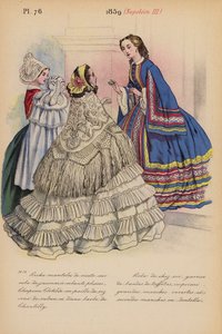 フランスのファッション：1859年、ナポレオン3世（カラーリトグラフ） 作： Louis Colas