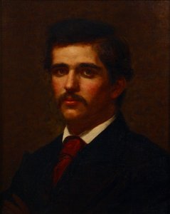 自画像（キャンバスに油彩） 作： Louis Comfort (attr. to) Tiffany