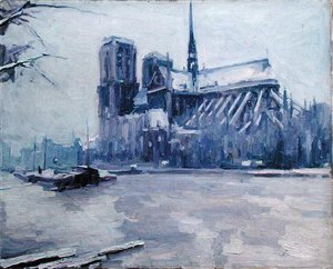 大洪水の時のノートルダム寺院 作： Louis Degallaix