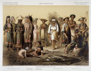 フランシス・ガルニエの「インドシナ探訪の旅 1866-1868」の1870年頃の民族群像 パリ 作： Louis Delaporte