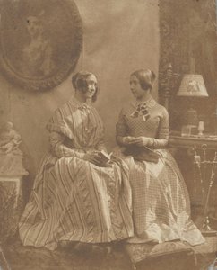 [芸術家の妻と娘］1846-49年。 作： Louis Désiré Blanquart Evrard
