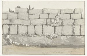 古代都市マンドゥリアの古代寺院の外壁の外観 Structure extérieure du mur extérieur de láncienne Mandurie イタリアの航海、シチリアとマルテの航海 - 1778年（シリーズタイトル）