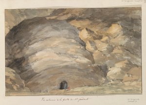 Exterior van grot サンタ・マリア・カペラ 前号の洞窟の外観（題名） イタリア、シチリア、マルタの旅 - 1778 (シリーズタイトル)