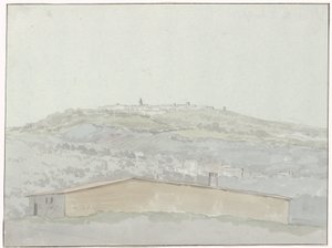 Gezicht op Montefusco モンテフスコの眺め (オブジェクトのタイトル) イタリア、シチリア、マルタの旅 - 1778 (シリーズタイトル) 作： Louis Ducros