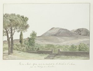 ニコロージの町の近くにあるサン・ニコロ・ダレナ修道院のモント・ロッソの眺め Vue du Monte-Rosso, Prize du couvent de S. Nicolo de l