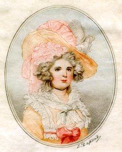 18世紀の女性の肖像画。