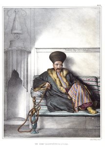 ダヴィッドの弟子であるルイ・デュプレ（1789-1837）が1825年に制作した「アテネとコンスタンティノープルへの旅、または自然のままの場所に描かれたギリシャとオスマン帝国の肖像、景色、衣装のコレクション」の中にあるギリシャのロゴテート。