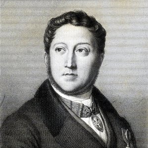 作曲家ジョアッキーノアントニオロッシーニ1792-1868、1836の肖像。 作： Louis Dupré