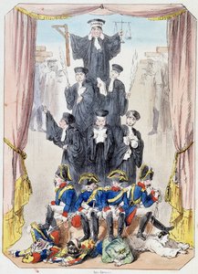 それらにもかかわらず Litideurs - Lithography、Theatre des marionnettes du jardin des Tuileries から抽出、Louis Edmond Duranty (1833-1880)、パリによるテキストと図面 作： Louis Edmond Duranty