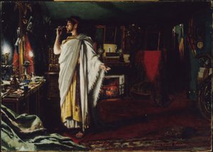 ウディペ・ロワ』上演前に楽屋で化粧をするムーネ＝サリー 作： Louis Edouard Paul Fournier