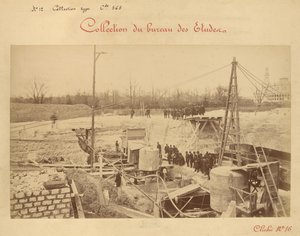 グルネル側の前方桟橋（4番）、建築家協会の訪問 作： Louis Emile Durandelle