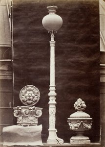 内装の詳細と燭台、ヴォードヴィル劇場、パリ 作： Louis Emile Durandelle